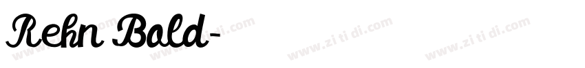 Rehn Bold字体转换